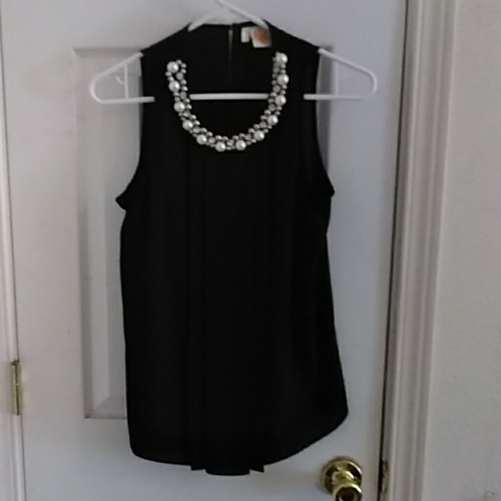 Sheer black blouse